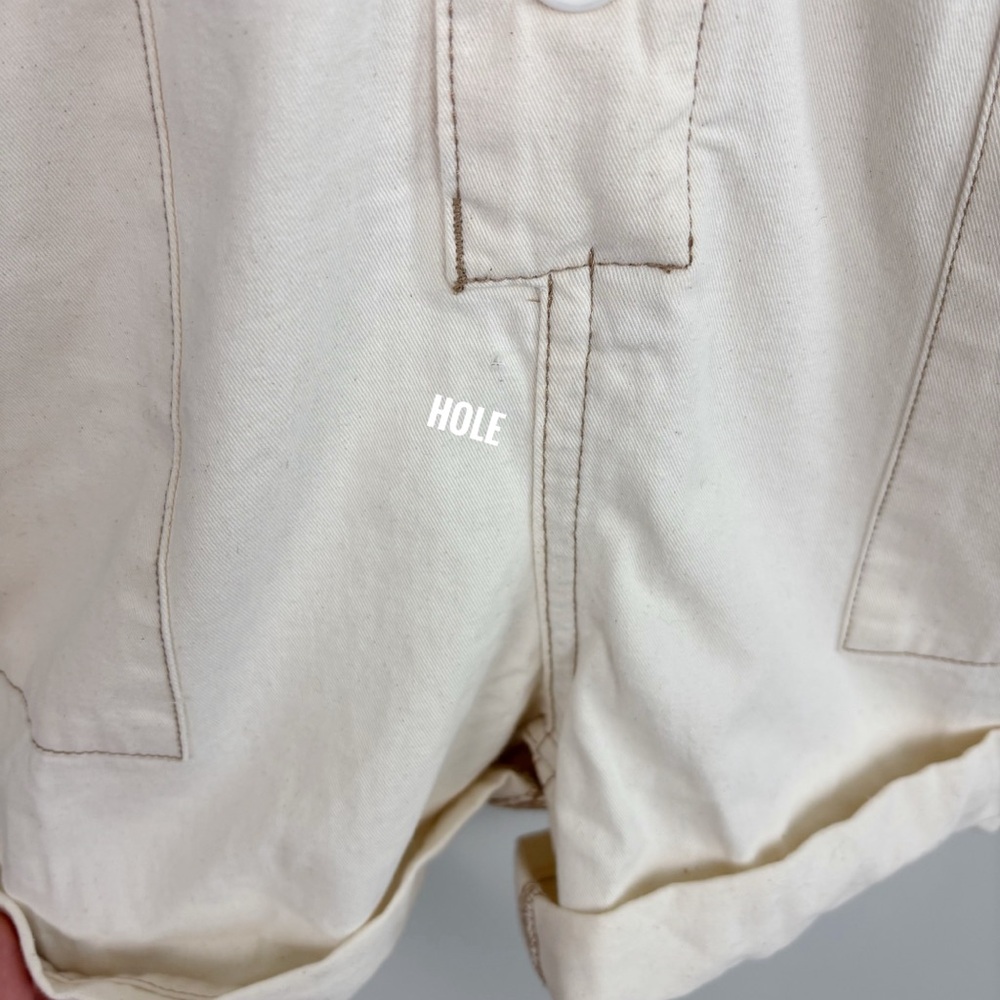 Pistola Parker Short Romper in Ecru Size S - Picture 4 of 11
